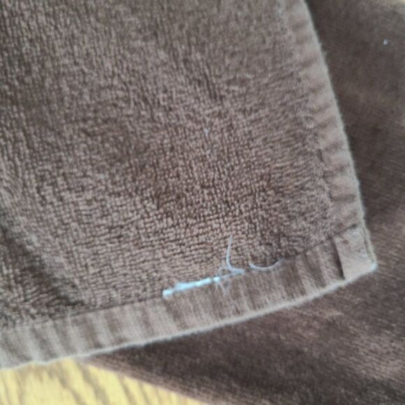 Holiday Hand Towels Brown "Joy" Snowman Set Of Two Velour Look - Picture 12 of 13